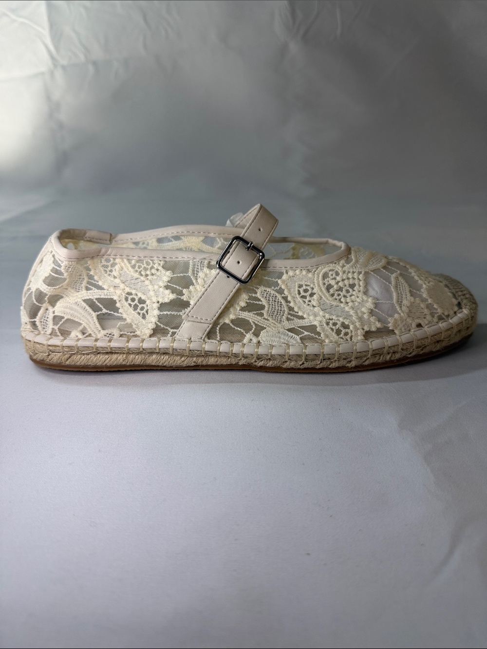 Steve Madden VIVA Lace Espadrille Mary Jane Flats